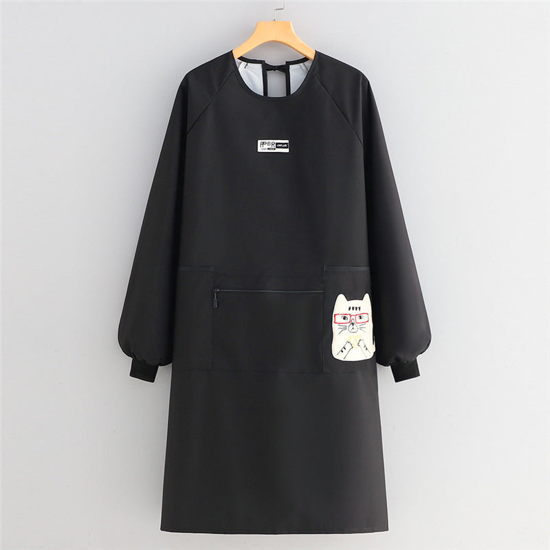 Delantal Impermeable Con Mangas Diseño Japonés Para Mujer